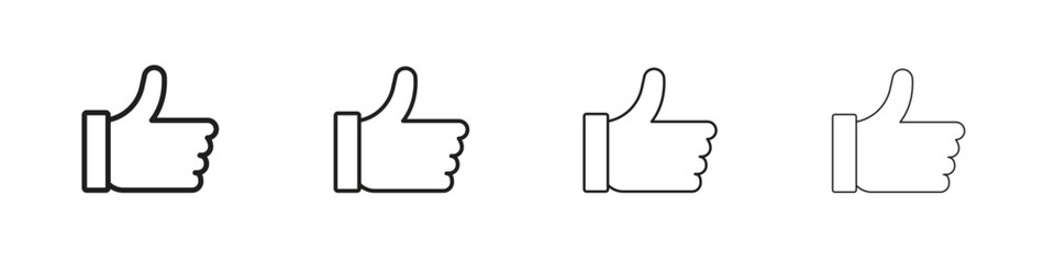 Thumb up icon collection. Vector illustration EPS10.