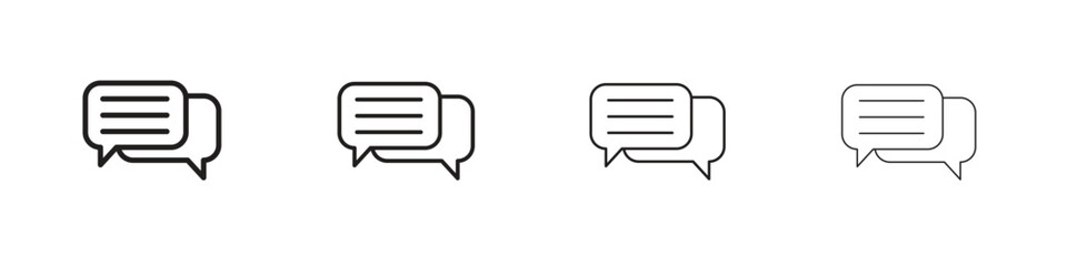 Text chat icon collection. Vector illustration EPS10.
