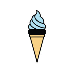 Ice cream vector illustration, isolated white background 