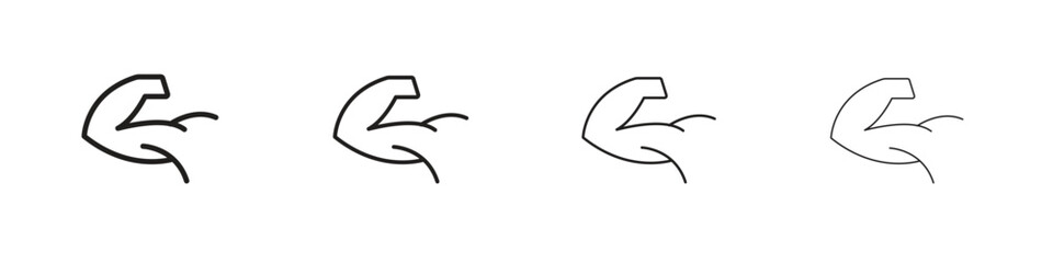 Strong arm icon collection. Vector illustration EPS10.