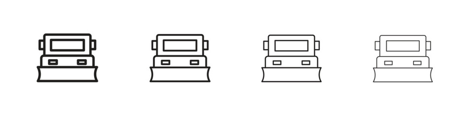 Snowplow icon collection. Vector illustration EPS10.