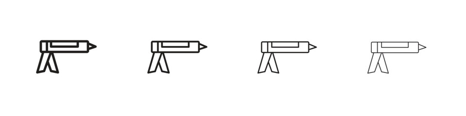 Sealants gun icon collection. Vector illustration EPS10.