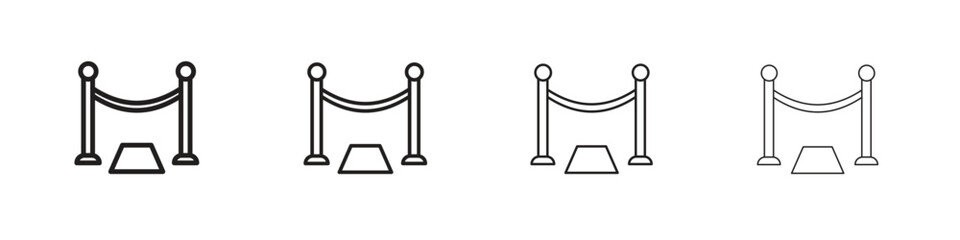 Red carpet icon collection. Vector illustration EPS10. © Annimo