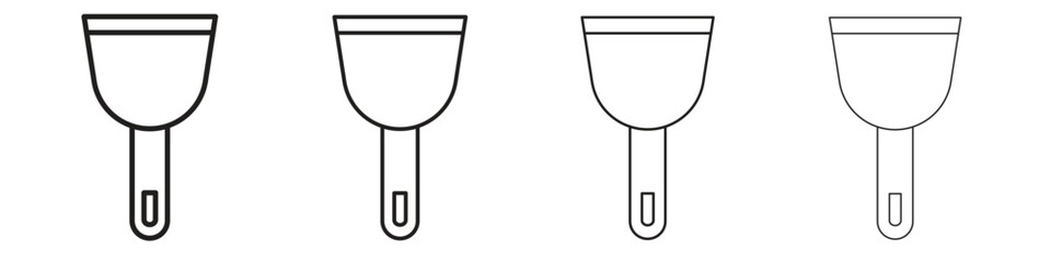 Putty knife icon collection. Vector illustration EPS10.