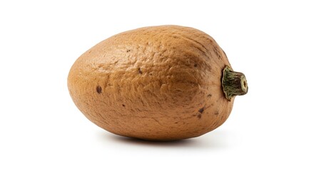 Freshly Harvested Brown Fruit Isolated on White Background Offering Natural Goodness and Healthy Lifestyle