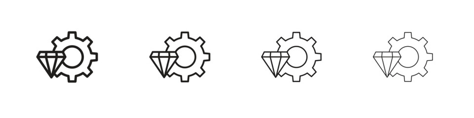 Operational excellence icon collection. Vector illustration EPS10.