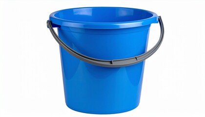 blue plastic bucket