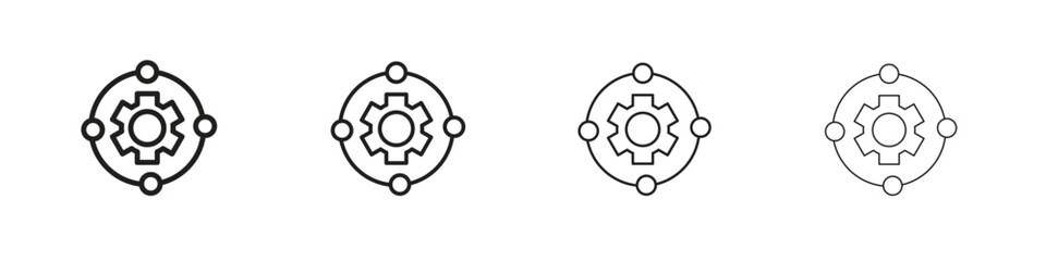 Implementation icon collection. Vector illustration EPS10.