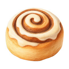 Fototapeta premium PNG Delicious cinnamon roll illustration