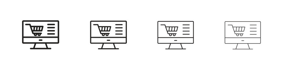 E commerce platform icon collection. Vector illustration EPS10.
