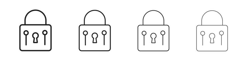 Digital Locked icon collection. Vector illustration EPS10.