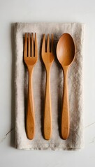 wooden spoon and fork