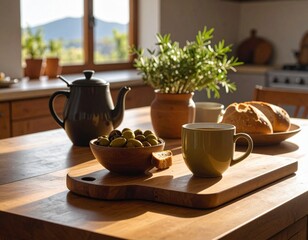 Rustic Breakfast with Olives, Bread and Mate – Latin American Kitchen