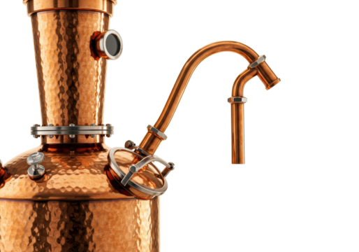 Isolated Copper Alembic Still for Distillation