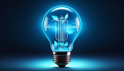 energy efficient led bulb with blue hue a modern lighting solution for sustainability