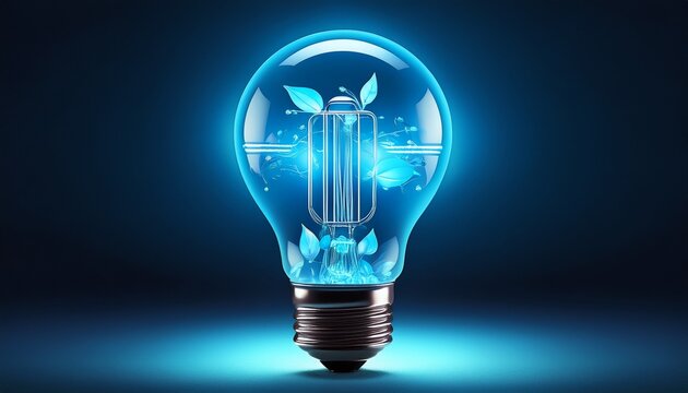 energy efficient led bulb with blue hue a modern lighting solution for sustainability