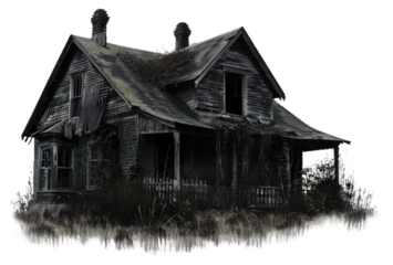 PNG Haunted wood house architecture building outdoors.