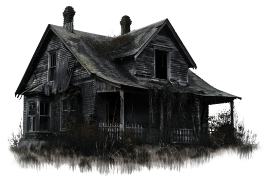 PNG Haunted wood house architecture building outdoors.