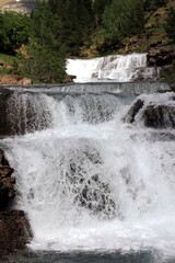 Wonderful succession of waterfalls known as the Gradas de Soaso, inside the Ordesa National Park, Spain.
