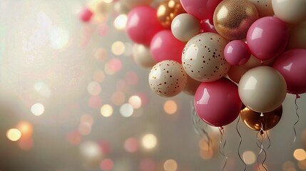 Colorful Balloons Create a Festive Atmosphere for a Celebration or Event Indoors