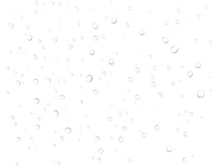 Abstract blue water drops on a  surface on a transparent background