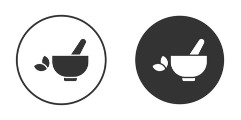 Herbal medicine icon vector graphics in black and white color