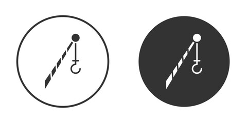 Crane icon vector graphics in black and white color