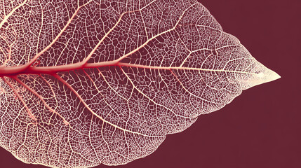 Detailed leaf vein structure. leaf vein. Illustration