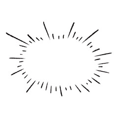 手描きの心の声の吹き出し