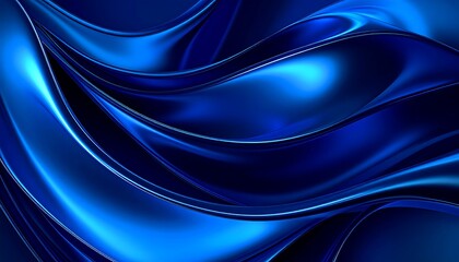 Obraz premium Abstract flowing blue fabric