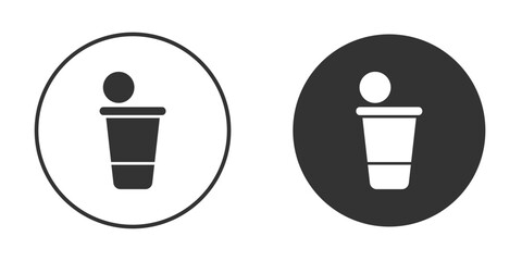 Beer pong icon vector graphics in black and white color