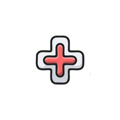 Medical cross icon healthcare symbol, first aid sign, hospital logo