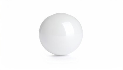 A perfect white sphere against a plain white background