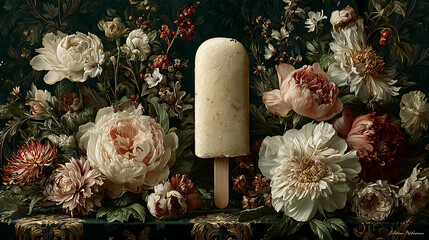 Ice: A Flat Lay of Refreshing Frozen Treats
