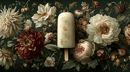 Ice: A Flat Lay of Refreshing Frozen Treats