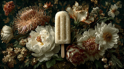 Ice: A Flat Lay of Refreshing Frozen Treats