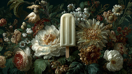 Ice: A Flat Lay of Refreshing Frozen Treats