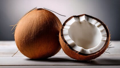 whole coconut with flesh