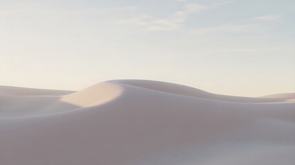 Serene desert dunes under soft sky sand landscape