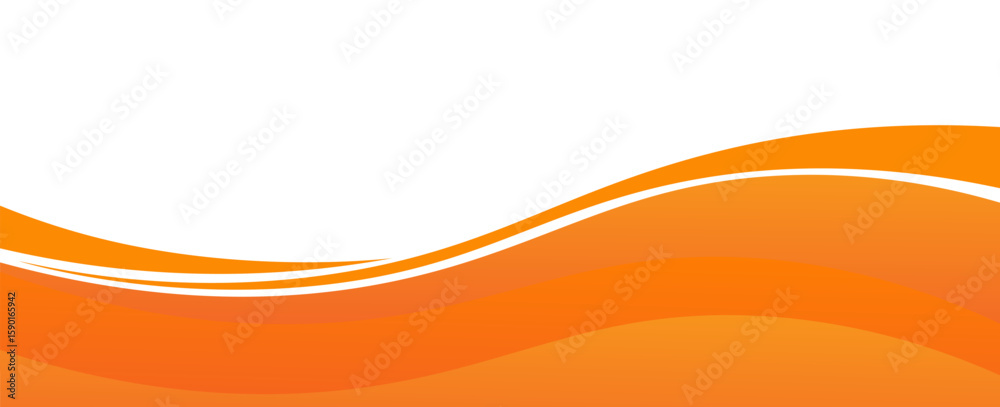 Poster vector orange line background curve element with white space for text and message design, overlappin