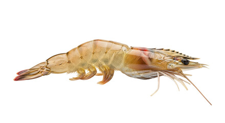 Isolated Raw Shrimp