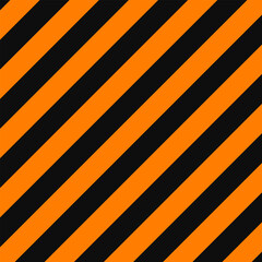 Orange Black Diagonal Warning Stripes Background