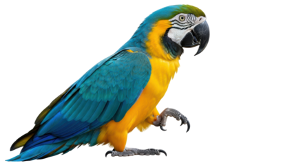 Isolated Blue and Gold Macaw
