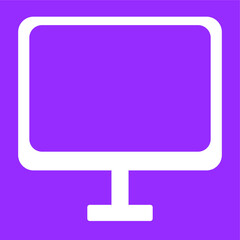 Monitor icon with purple background