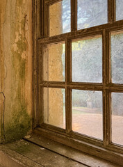 Windows In A Mock Greek Temple In The Gardens Of A Stately Home