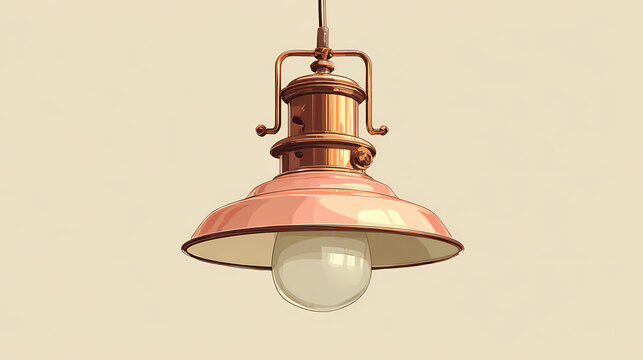 Lampara vinta ge, luz, lampara vintage. detached light. Illustration