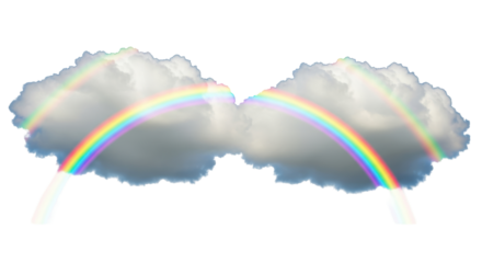 Isolated Rainbow Clouds