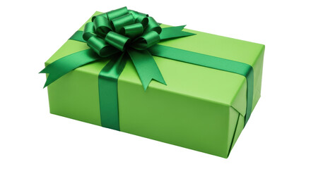 Isolated Green Gift Box