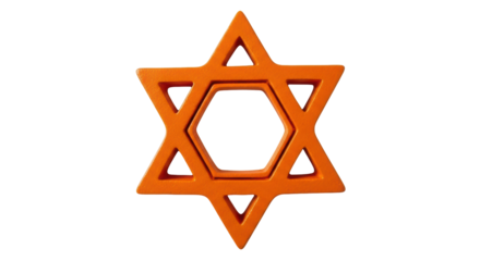 Isolated Orange Star of David