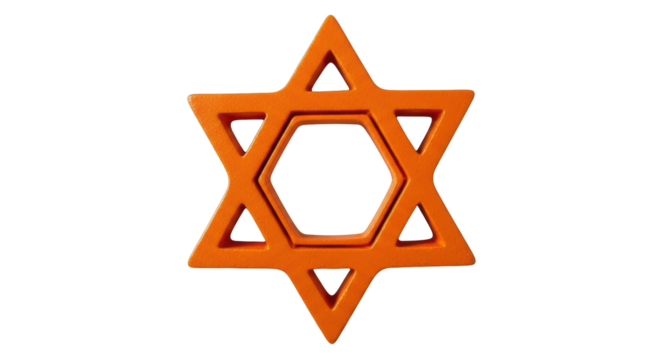 Isolated Orange Star of David